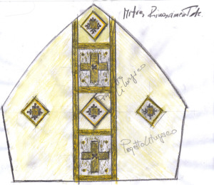 disegno Mitra vescovile